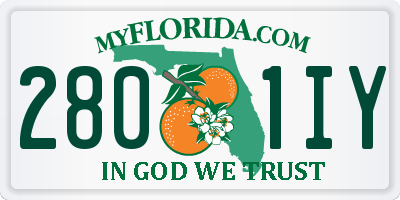 FL license plate 2801IY