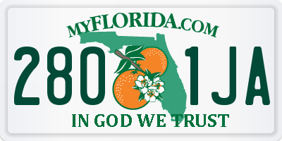 FL license plate 2801JA