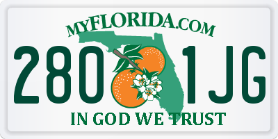 FL license plate 2801JG