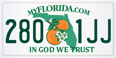 FL license plate 2801JJ