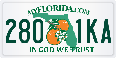 FL license plate 2801KA