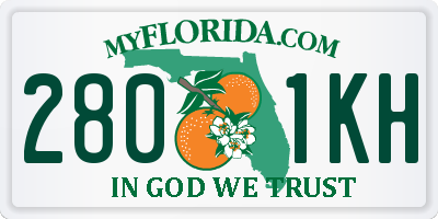 FL license plate 2801KH
