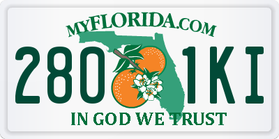 FL license plate 2801KI