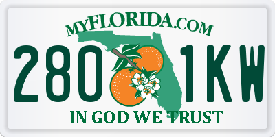 FL license plate 2801KW
