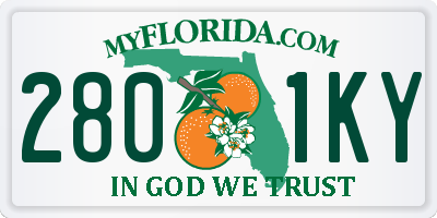 FL license plate 2801KY