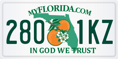 FL license plate 2801KZ