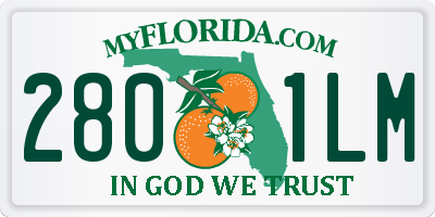 FL license plate 2801LM