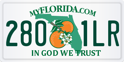 FL license plate 2801LR
