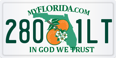 FL license plate 2801LT