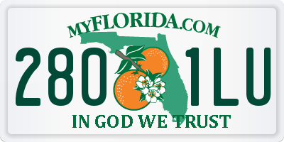 FL license plate 2801LU