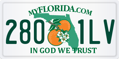FL license plate 2801LV
