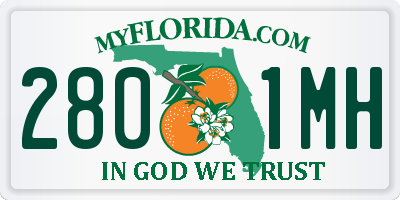FL license plate 2801MH