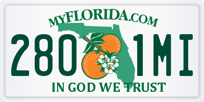 FL license plate 2801MI