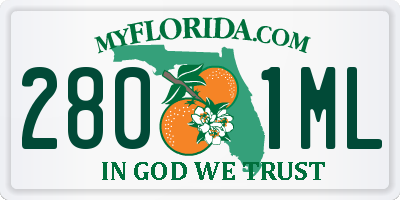 FL license plate 2801ML