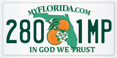 FL license plate 2801MP