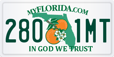 FL license plate 2801MT