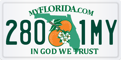 FL license plate 2801MY
