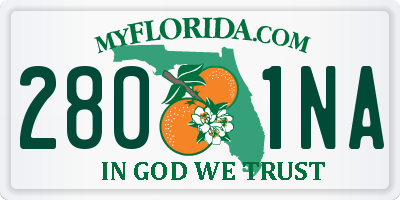 FL license plate 2801NA