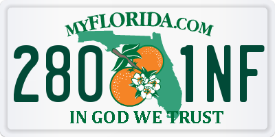 FL license plate 2801NF