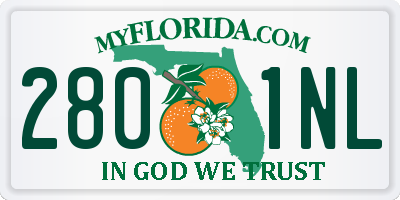 FL license plate 2801NL
