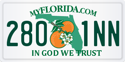 FL license plate 2801NN