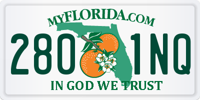 FL license plate 2801NQ
