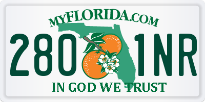 FL license plate 2801NR