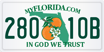 FL license plate 2801OB