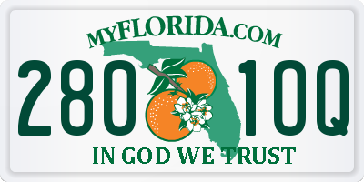 FL license plate 2801OQ