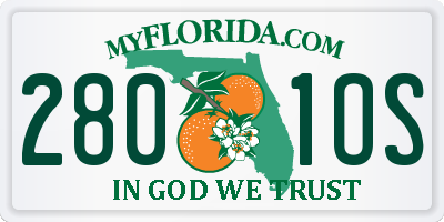 FL license plate 2801OS