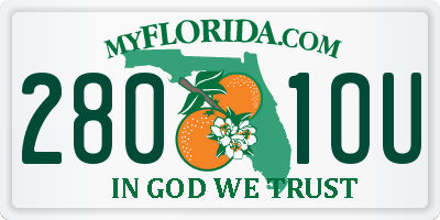 FL license plate 2801OU