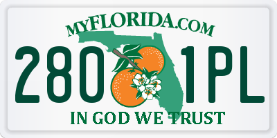 FL license plate 2801PL
