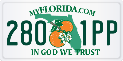 FL license plate 2801PP