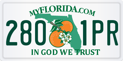 FL license plate 2801PR