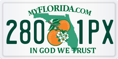 FL license plate 2801PX