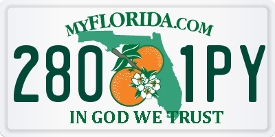 FL license plate 2801PY