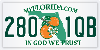 FL license plate 2801QB