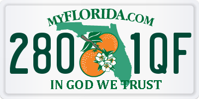 FL license plate 2801QF
