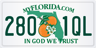 FL license plate 2801QL