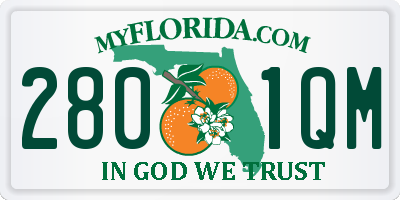 FL license plate 2801QM