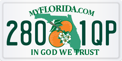 FL license plate 2801QP