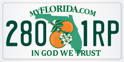 FL license plate 2801RP