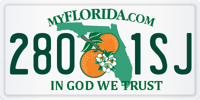 FL license plate 2801SJ