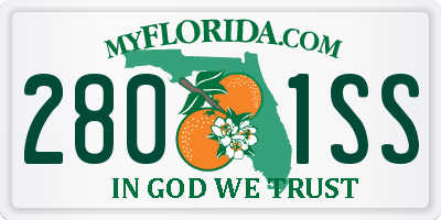 FL license plate 2801SS