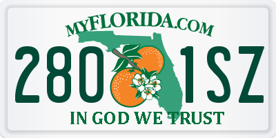 FL license plate 2801SZ
