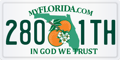 FL license plate 2801TH