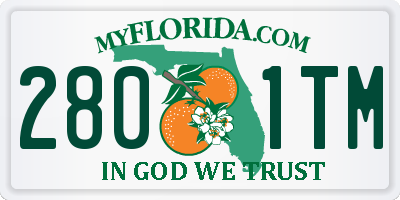 FL license plate 2801TM