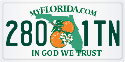 FL license plate 2801TN