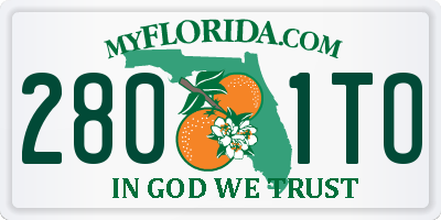 FL license plate 2801TO