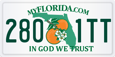 FL license plate 2801TT